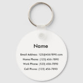 Persönliche Informationen - Anpassen! Schlüsselanhänger (Vorderseite)