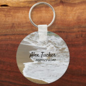 Persönliche Informationen | Friedlicher Strand Schlüsselanhänger (Vorderseite)