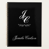 persönliche Initialen und Name minimalistisch Planer (Vorderseite)