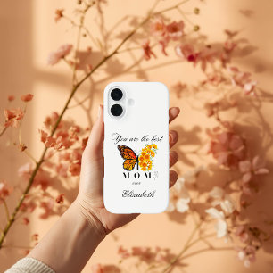 Persönliche iPhone 16-Hülle mit floralem Schmetter 16 Hülle
