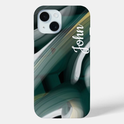 Persönliche iPhone Fälle Trend Abstrakt Black Gree Case-Mate iPhone Hülle (Rückseite)