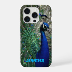 Persönliche iPhone-Handyhülle mit Pfau iPhone 15 Pro Hülle