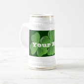 Persönliche irische Kleeblatt Bierglas (Vorderseite Links)