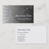 Persönliche Karte des Finanzberaters (Vorne/Hinten)