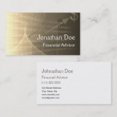 Persönliche Karte des Finanzberaters (Vorne/Hinten)