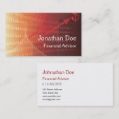 Persönliche Karte des Finanzberaters (Vorne/Hinten)