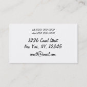 persönliche Käufer-Visitenkarte Visitenkarte (Rückseite)