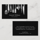 Persönliche Kochs-Catering-Küchen-Silber-Geräte Visitenkarte (Vorne/Hinten)