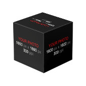 Persönliche Kreation Würfel (Rückseite Schrägansicht)