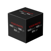 Persönliche Kreation Würfel (Vorderseite Schrägansicht)