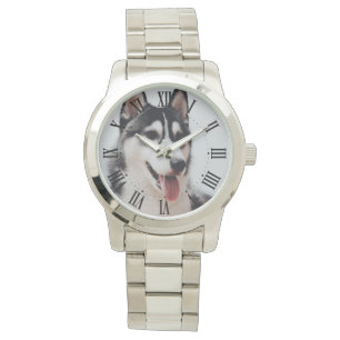 Persönliche Kreationen Husky Welpenüberwachung Armbanduhr