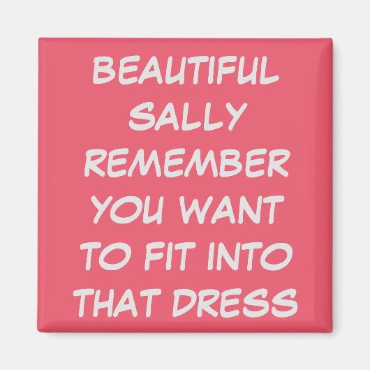 PERSÖNLICHE KUSTOM WEDESS FIT DIET MAGNET (Vorne)