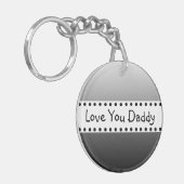 Persönliche Liebe Sie Daddy Foto Schlüsselanhänger (Vorderseite links)