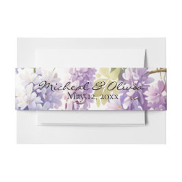 Persönliche lila Aquarellwisterung lila Einladungsbanderole