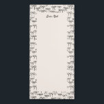 Persönliche Liste der schwarzen und cremefarbenen  Magnetischer Notizblock<br><div class="desc">Einfache, von Hand gezeichnet Bogen in Schwarz auf Weiß verleihen diesem magnetischen Notizblock eine sorglose und fröhliche Atmosphäre, die sich perfekt für den Schrank einer jungen Dame, den Kühlschrank im Schlafzimmer oder für anspruchsvolle und erhöhte Zuhause eignet. Der benutzerdefinierte Text am oberen Rand lassen Sie uns entscheiden, welches Notizblock Sie...</div>