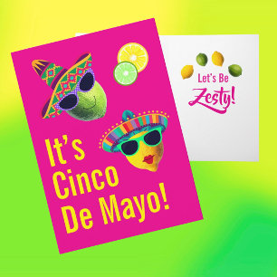 Persönliche lustige Zitronen Limette Cinco de Mayo Karte