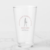 Persönliche Maroon High School Drill Team Tänzerin Glas (Rückseite)