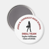 Persönliche Maroon High School Drill Team Tänzerin Magnet (Vorderseite/Rückseite)