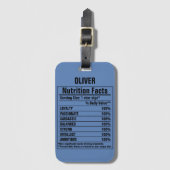 Persönliche Merkmale von Funny Chemical Elements Gepäckanhänger (Vorderseite Vertikal)