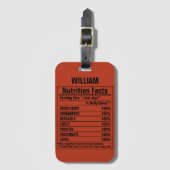 Persönliche Merkmale von Funny Chemical Elements Gepäckanhänger (Vorderseite Vertikal)