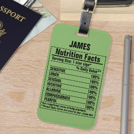 Persönliche Merkmale von Funny Chemical Elements Gepäckanhänger