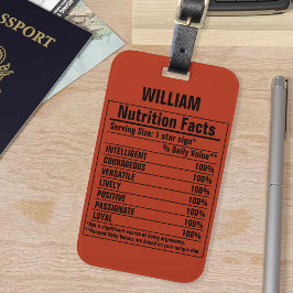 Persönliche Merkmale von Funny Chemical Elements Gepäckanhänger