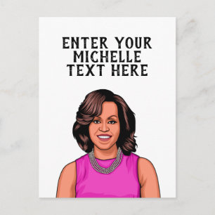 PERSÖNLICHE MICHELLE OBAMA POSTKARTE