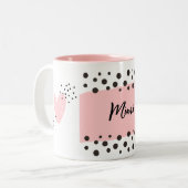 Persönliche Mimi-Kaffee-Tasse Zweifarbige Tasse (Vorderseite Links)
