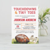 Persönliche Minimalistische Fußball-Kinderdusche Einladung (Stehend Vorderseite)