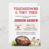 Persönliche Minimalistische Fußball-Kinderdusche Einladung (Vorne/Hinten)