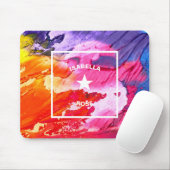 Persönliche Mit Monogramm Abstrakte Kunst Mousepad (Mit Mouse)