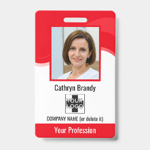 Persönliche Mitarbeiter-ID mit Foto, Barcode und L Ausweis