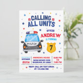 Persönliche moderne Kinderpolizei Einladung zum Ge (Stehend Vorderseite)