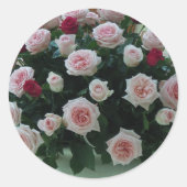 Persönliche Nachricht mit Rose-Siegel Runder Aufkleber (Vorderseite)