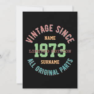 PERSÖNLICHE NAME GEBURTSTAG JAHR VINTAGE GESCHENKE EINLADUNG