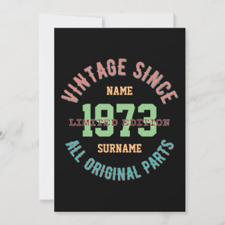 PERSÖNLICHE NAME GEBURTSTAG JAHR VINTAGE GESCHENKE EINLADUNG