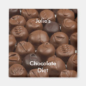 Persönliche Namensschokoladendiät Magnet (Vorne)