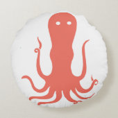 Persönliche Nautische Korallenminze nehmen Sie den Rundes Kissen (Rückseite)