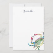 Persönliche Note Card für Strandkreide Dankeskarte (Vorderseite)