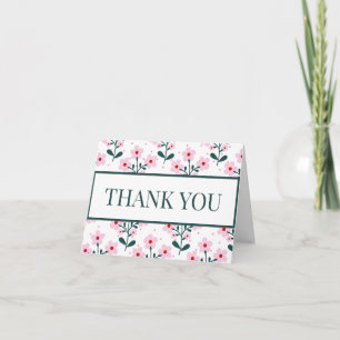 Persönliche Note-Karte Chic Pink & Floral