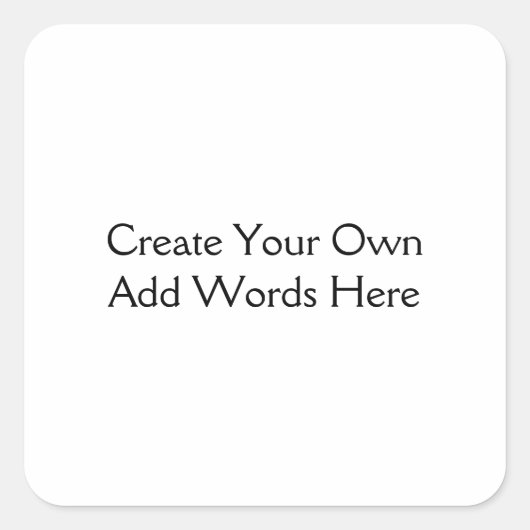 Persönliche oder geschäftliche Gestaltung Ihres ei Quadratischer Aufkleber (Vorderseite)