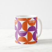 Persönliche Orange und Lila Mittelalter Moderne Kaffeetasse (VorderseiteRechts)