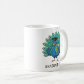 Persönliche Pfauen-Abschlussfeier Kaffeetasse (VorderseiteRechts)