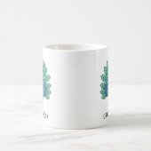 Persönliche Pfauen-Abschlussfeier Kaffeetasse (Mittel)