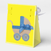 Persönliche Pfirsichblaue Babywanne Babydusche Geschenkschachtel (Rückseite)