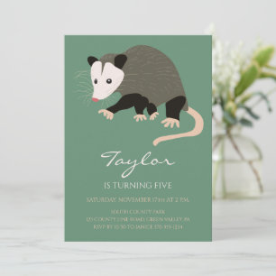 Persönliche Possum-Opossum-Geburtstagsfeier Einladung
