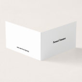 Persönliche Pronoun-Präferenzkarte Visitenkarten (Vorderseite)