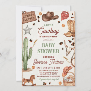 Persönliche Ranch Cowboy-Baby-Party  Einladung