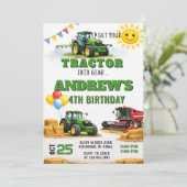 Persönliche Ranch-Traktor-Geburtstagsfeier Einladung (Stehend Vorderseite)