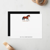 Persönliche Reitfarbe Mitteilungskarte (Vorderseite/Rückseite Beispiel)